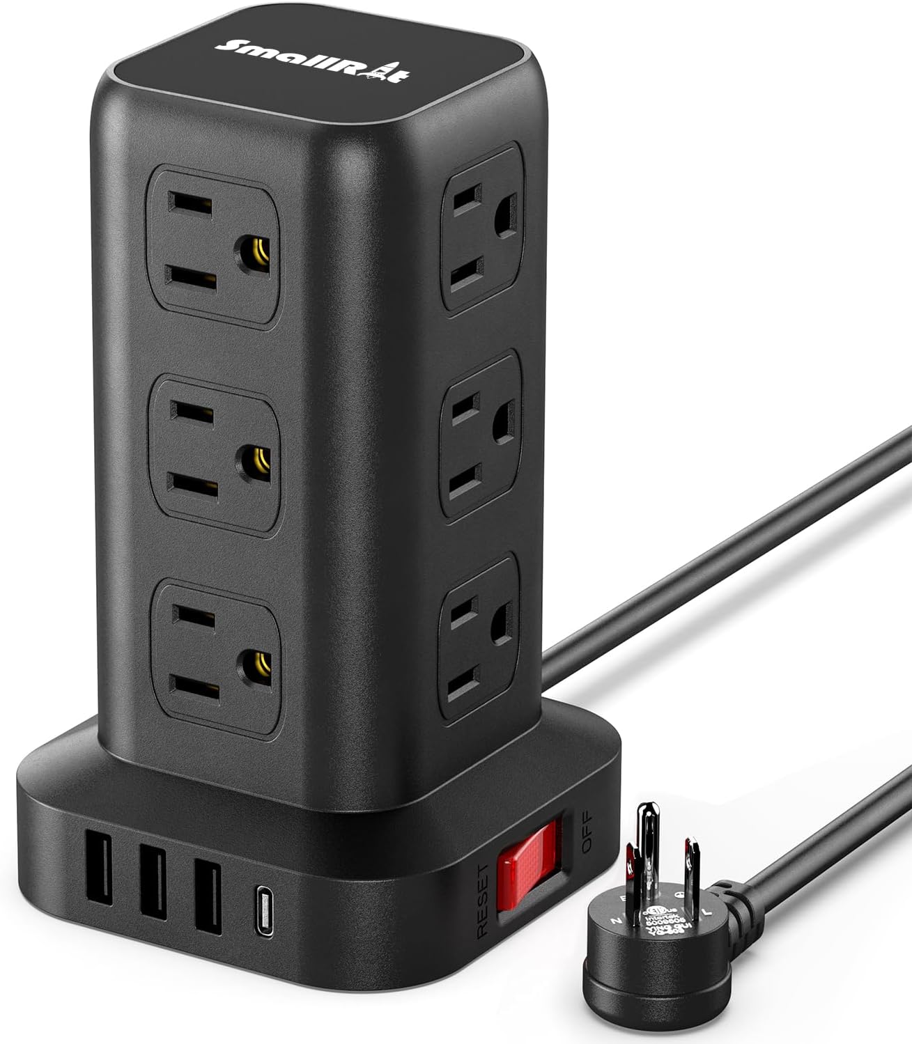 Extension Cord with Multiple Outlets, Surge Protector Power Strip Tower, 12 AC 4 USB,Surge Protector Tower 6.5FT Overload Protection for Home Office