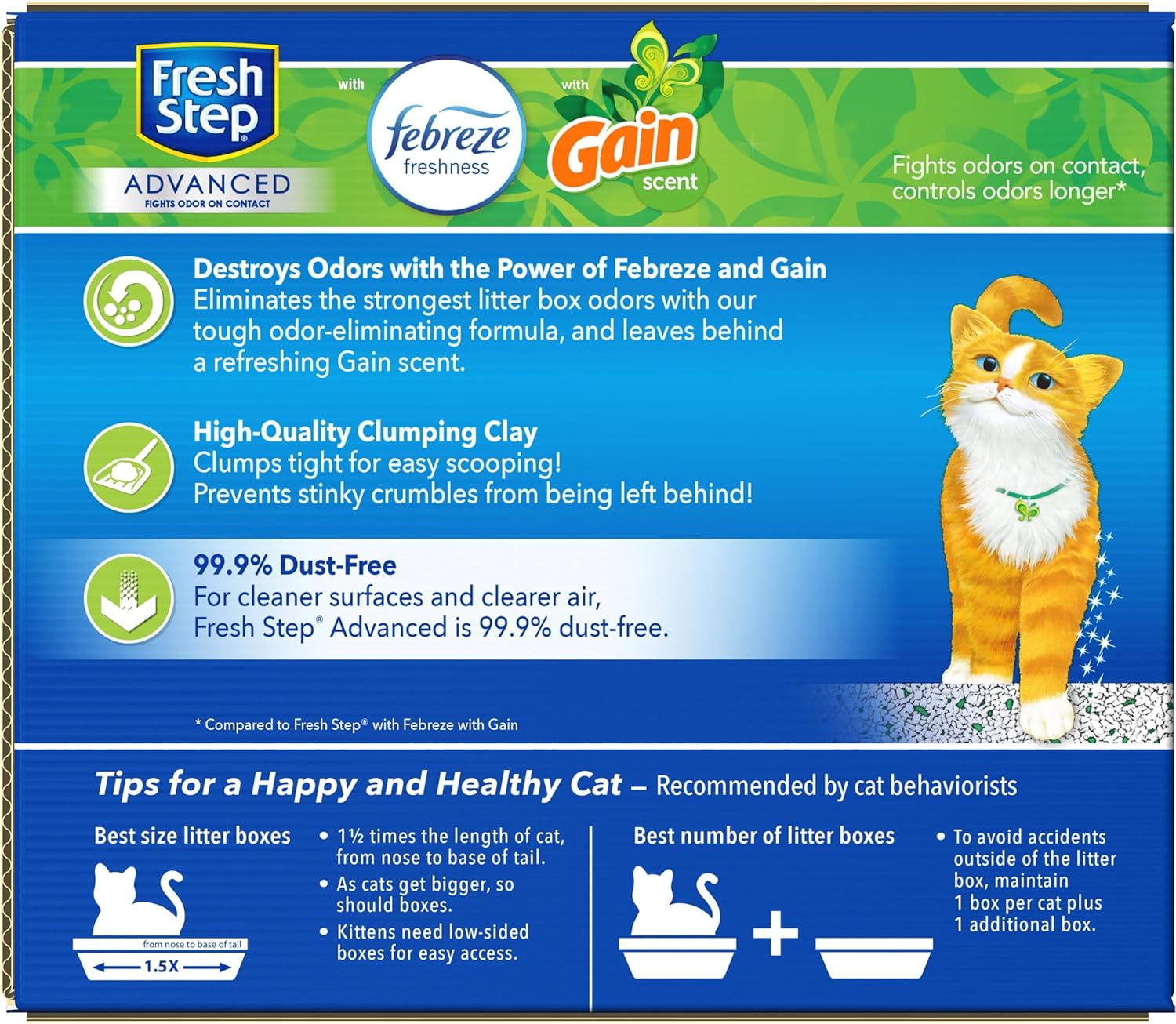 Fresh Step Clumping Cat Litter, With Gain, Advanced, Extra Large, 37 Pounds total (2 Pack of 18.5lb Boxes) - Image 8